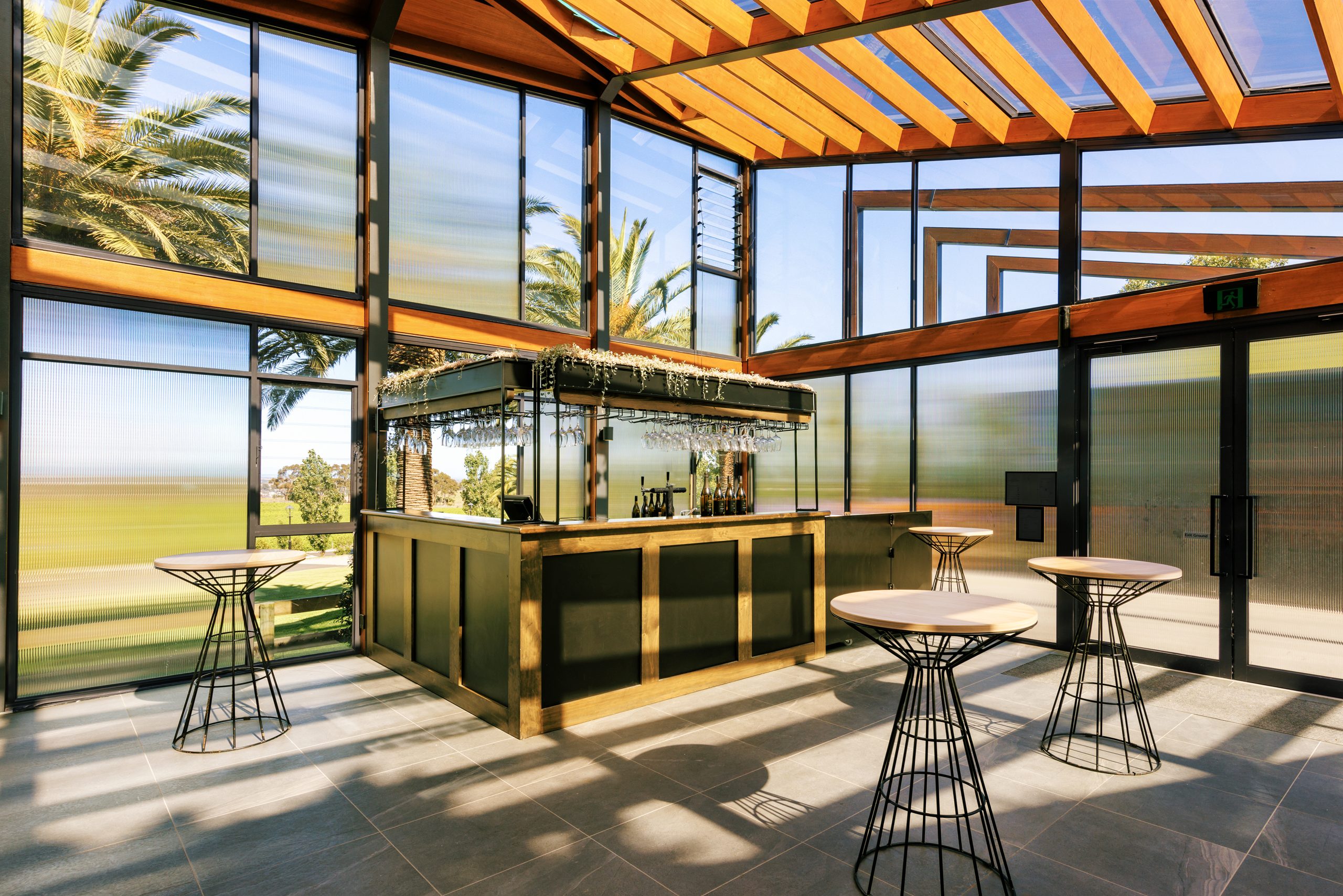 The bar at Marnong Estate set up for a function